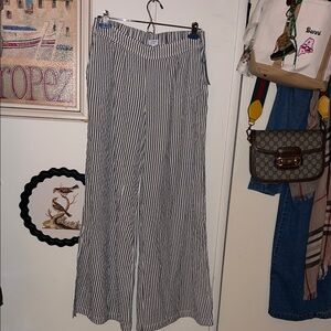 Crown & Ivy Black and White Striped Maxi Skirt